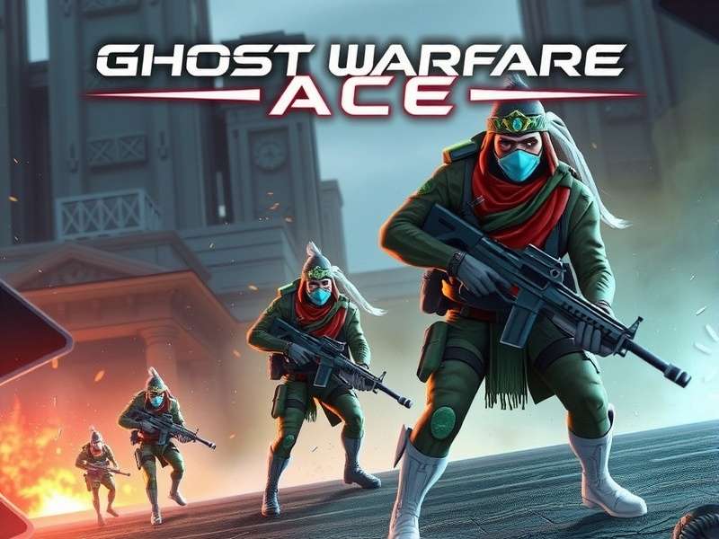 Ghost Warfare Ace Official Banner Ghost Warfare Ace Game Banner featuring Indian soldiers and futuristic weapons