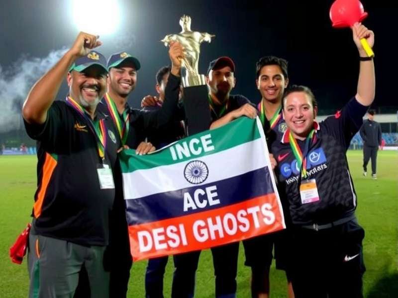 Desi Ghosts - Indian Championship Winners Indian Ghost Warfare Ace team 'Desi Ghosts' celebrating tournament victory